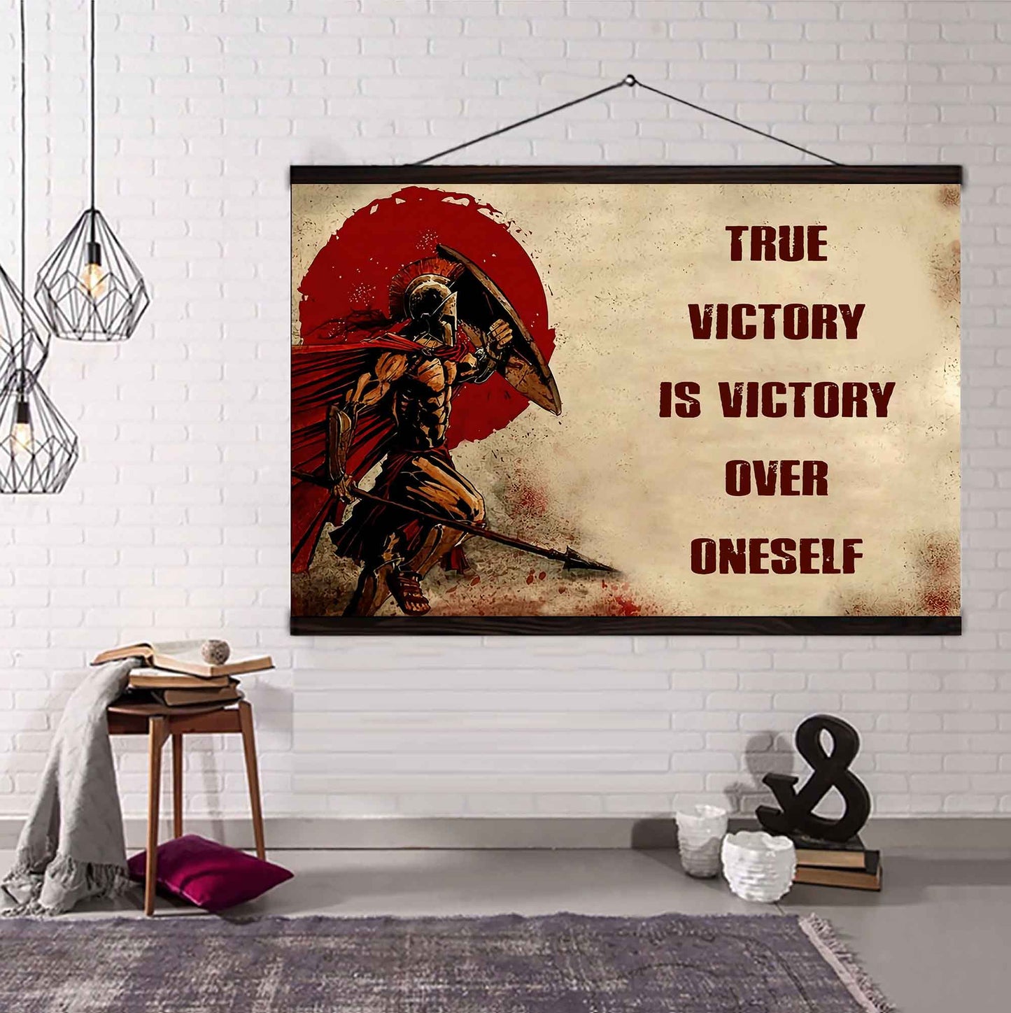 Soldier Poster Canvas True Victory Is Victory Over Oneself Gift For Your Friend