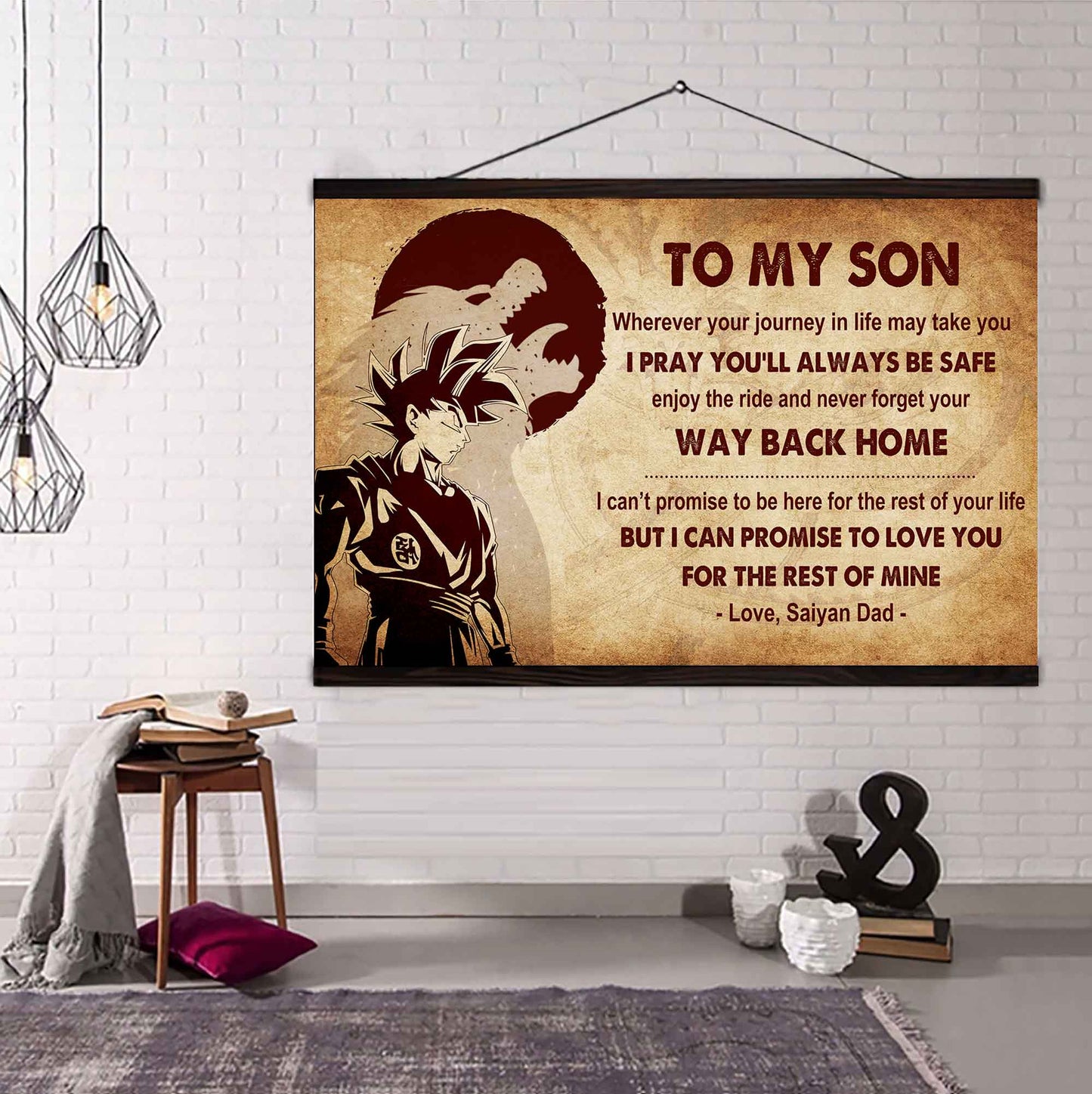 New Version Warrior Poster Canvas Your Way Back Home From Dad To Son Gift For Your Son Motivational Quotes