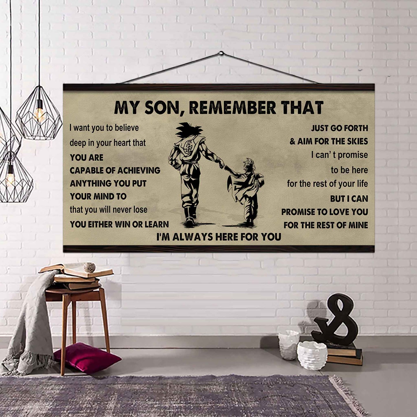Personalized DRB Poster Canvas - My Son Remember That You Will Never Lose You Either Win Or Learn