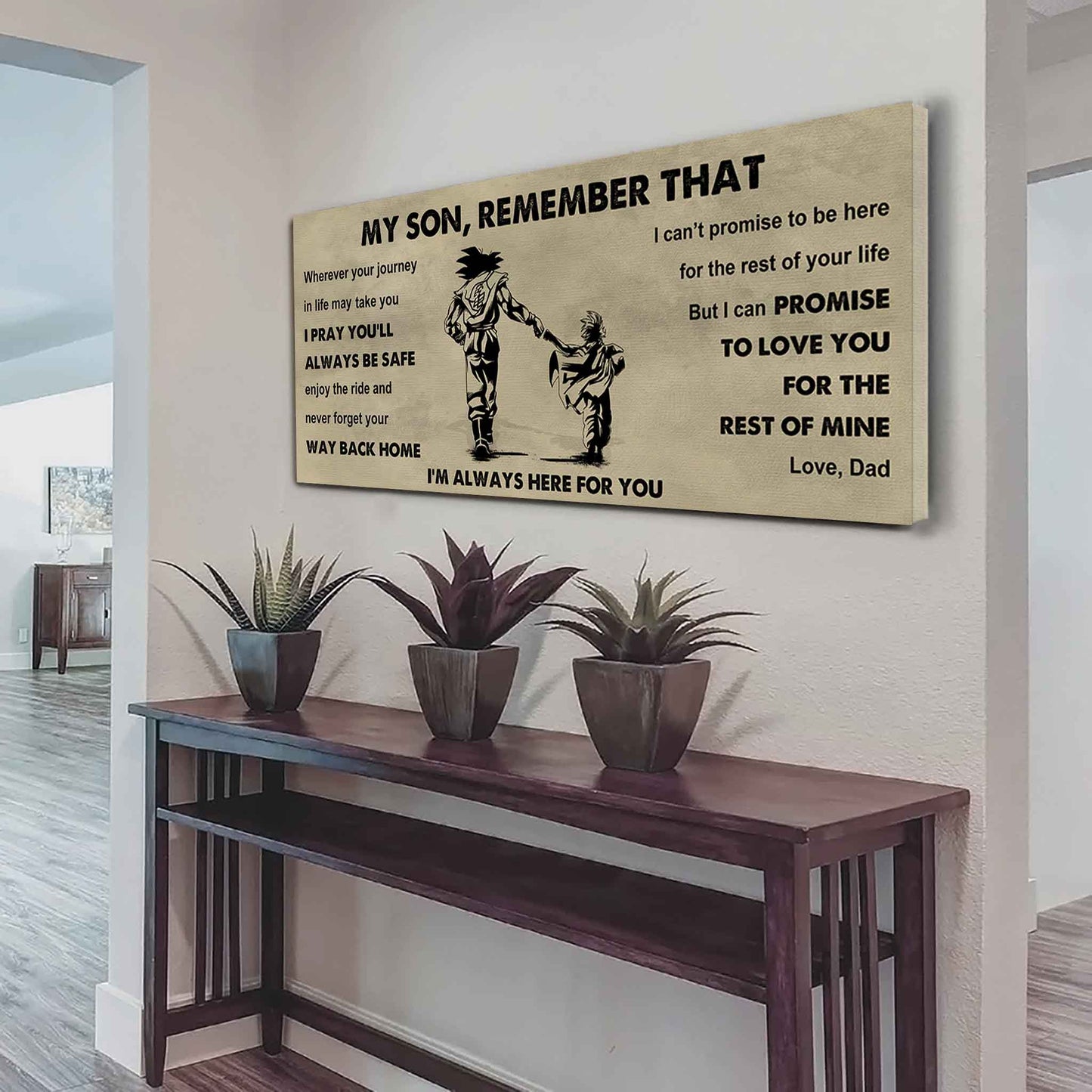 Personalized DRB Poster Canvas - My Son Remember That Never Forget Your Way Back Home