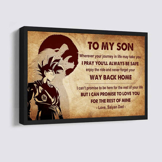 New Version Warrior Poster Canvas Your Way Back Home From Dad To Son Gift For Your Son Motivational Quotes