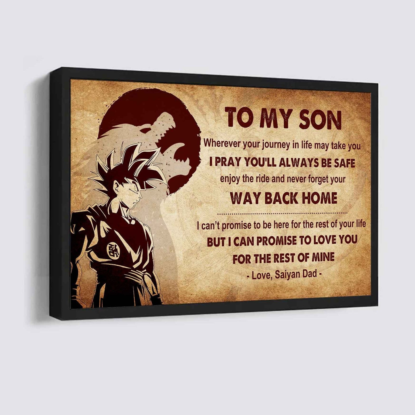 New Version Warrior Poster Canvas Your Way Back Home From Dad To Son Gift For Your Son Motivational Quotes