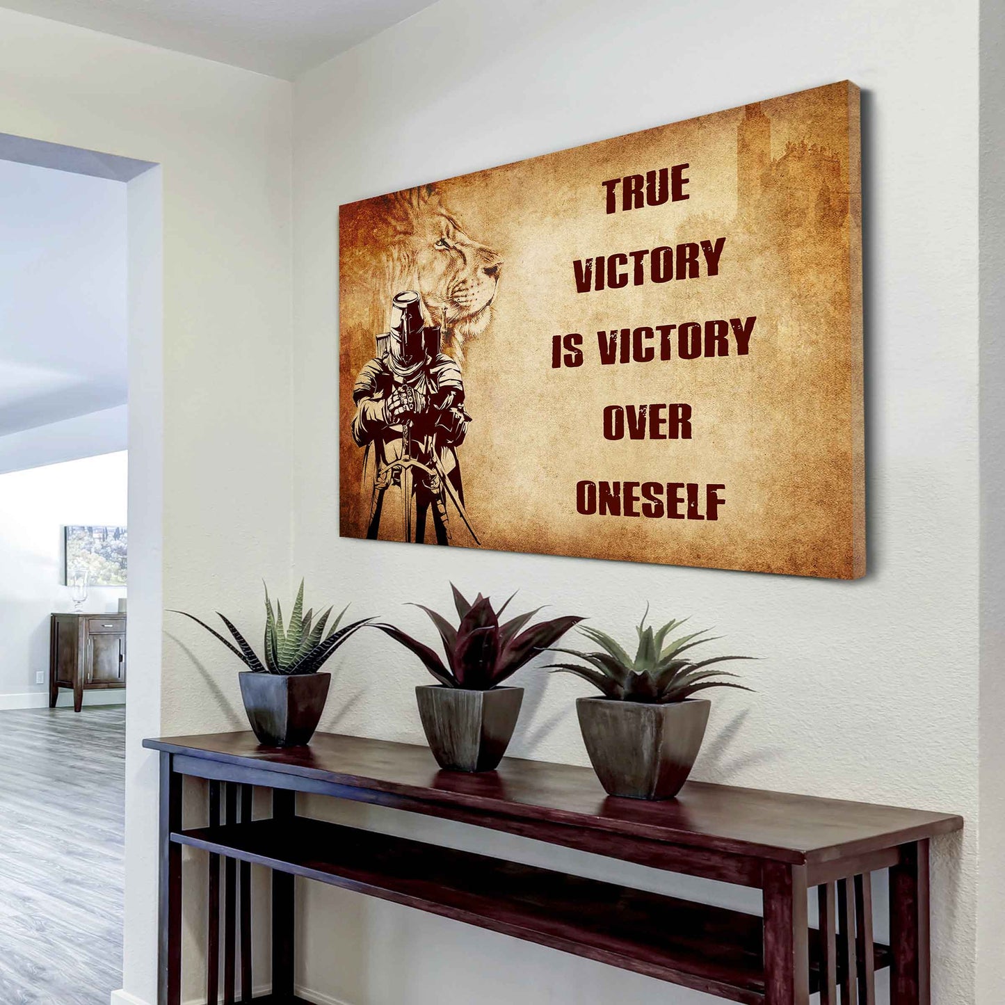 Soldier Poster Canvas True Victory Is Victory Over Oneself Gift For Your Friend