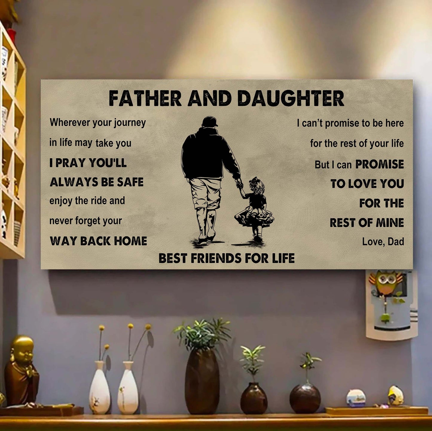Knight Templar Father And Daughter Best Friends For Life - Ver 2 Never Forget Your Way Back Home Poster Canvas Gift For Son From Father