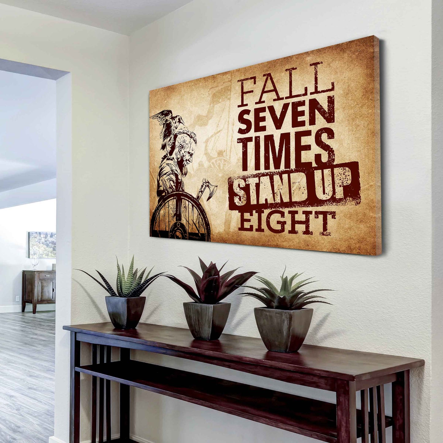 Soldier Poster Canvas Fall Down Seven Times Stand Up Eight