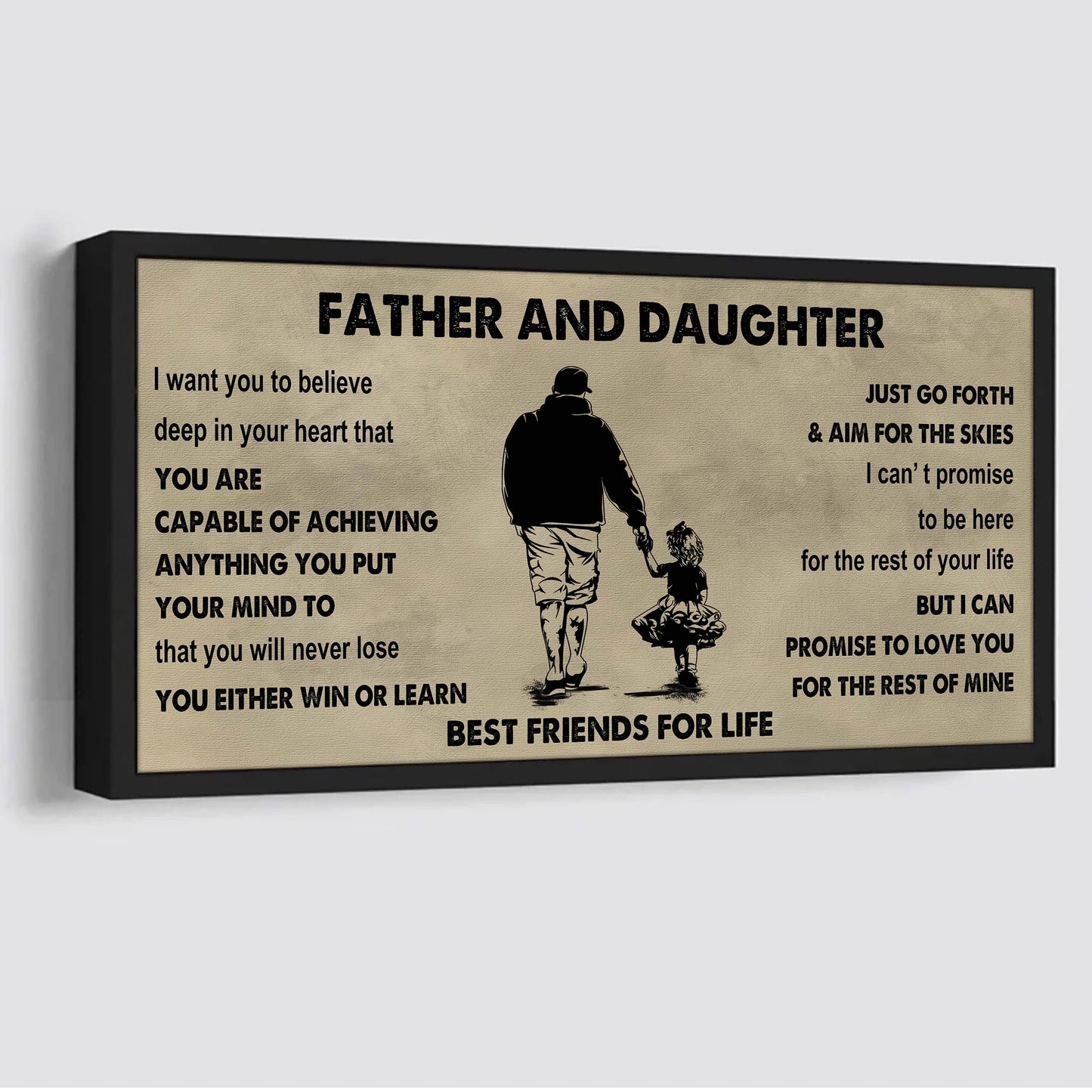 Knight Templar Father And Daughter Best Friends For Life - Ver 2 Never Forget Your Way Back Home Poster Canvas Gift For Son From Father