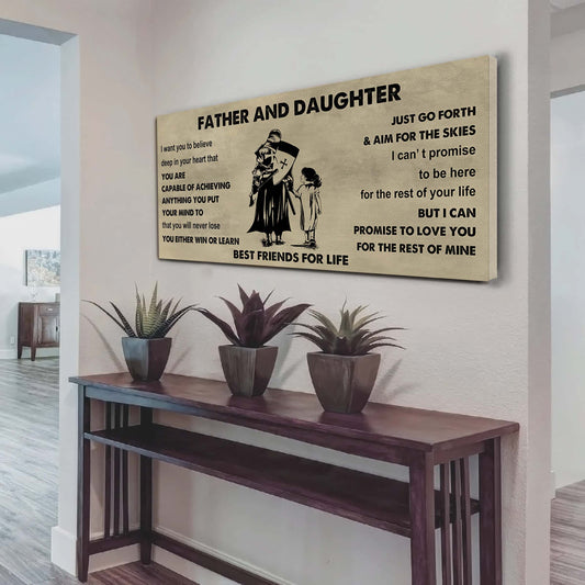 Family Father And Daughter Best Friends For Life - Ver 2 You Will Never Lose Poster Canvas Gift For Daughter From Father