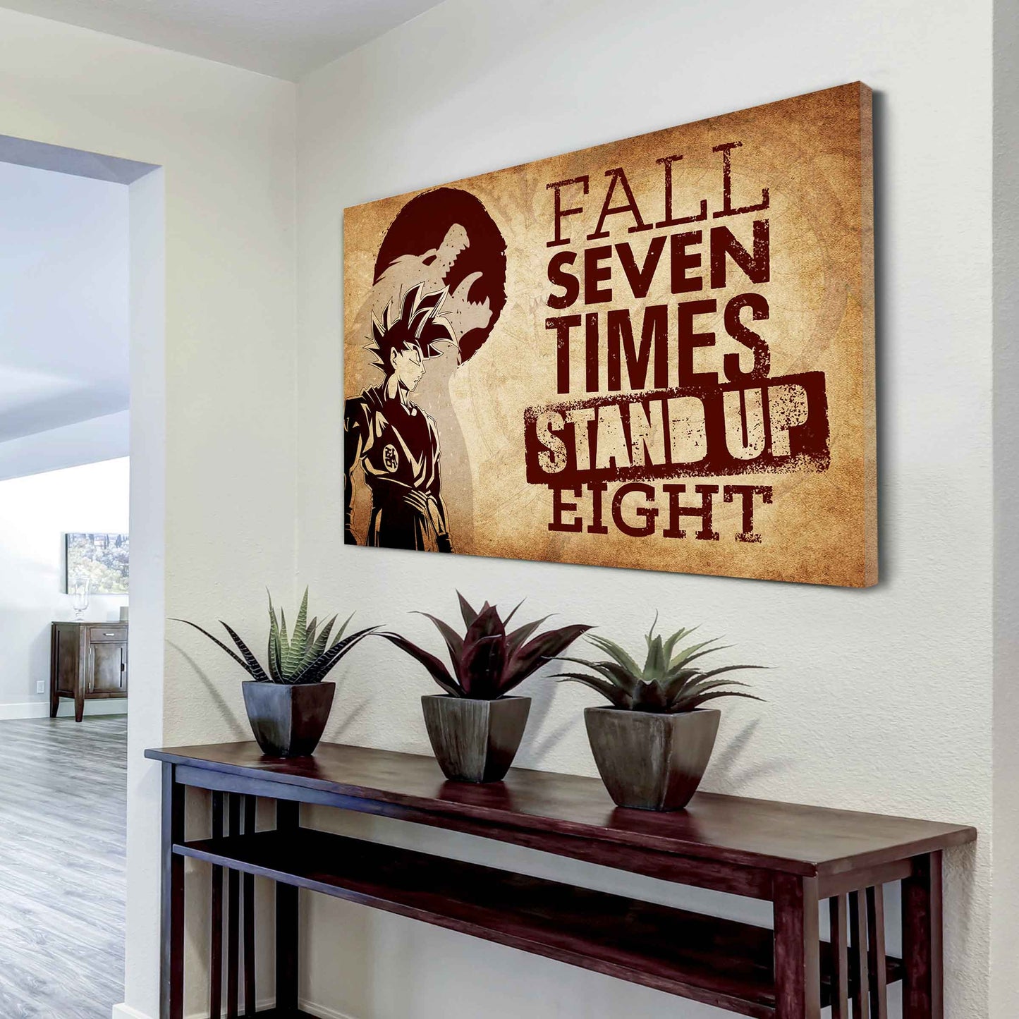 Soldier Poster Canvas Fall Down Seven Times Stand Up Eight