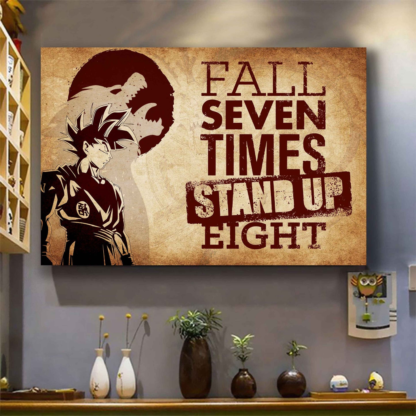 Soldier Poster Canvas Fall Down Seven Times Stand Up Eight