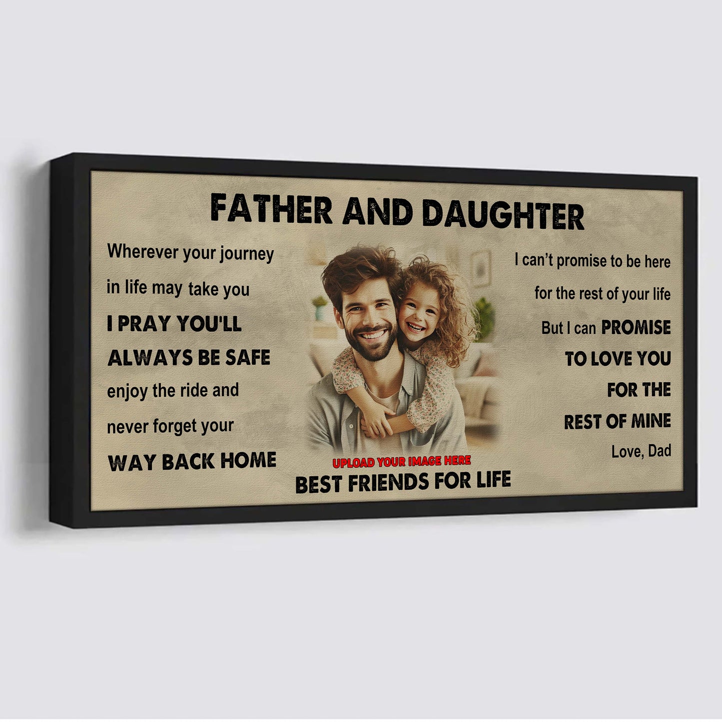 Knight Templar Father And Daughter Best Friends For Life - Ver 2 Never Forget Your Way Back Home Poster Canvas Gift For Son From Father