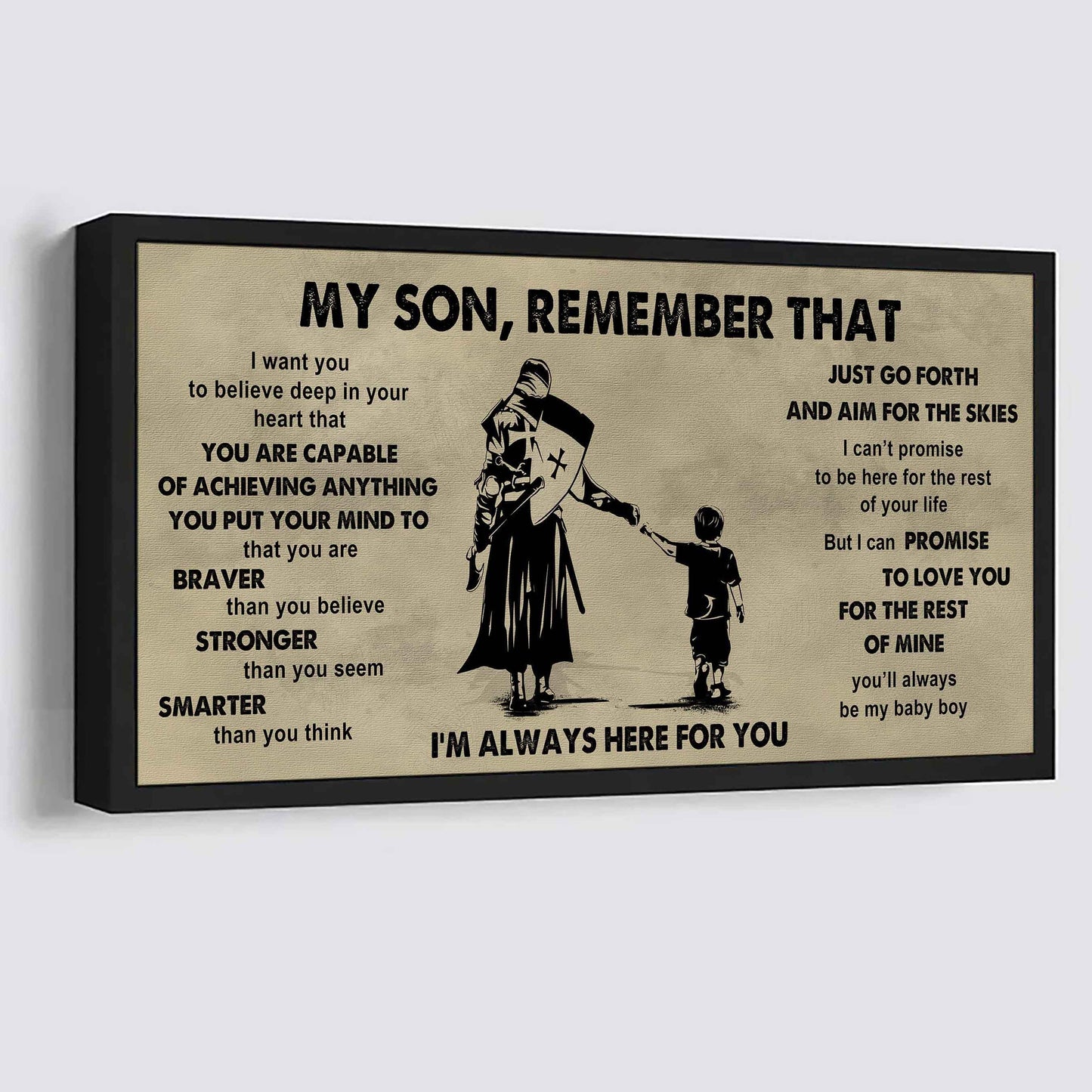 Personalized DRB Poster Canvas - My Son Remember That Just Go Forth And Aim For The Skies