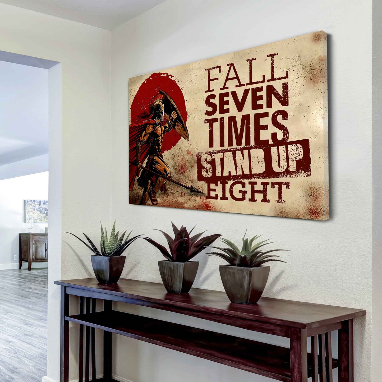 Soldier Poster Canvas Fall Down Seven Times Stand Up Eight
