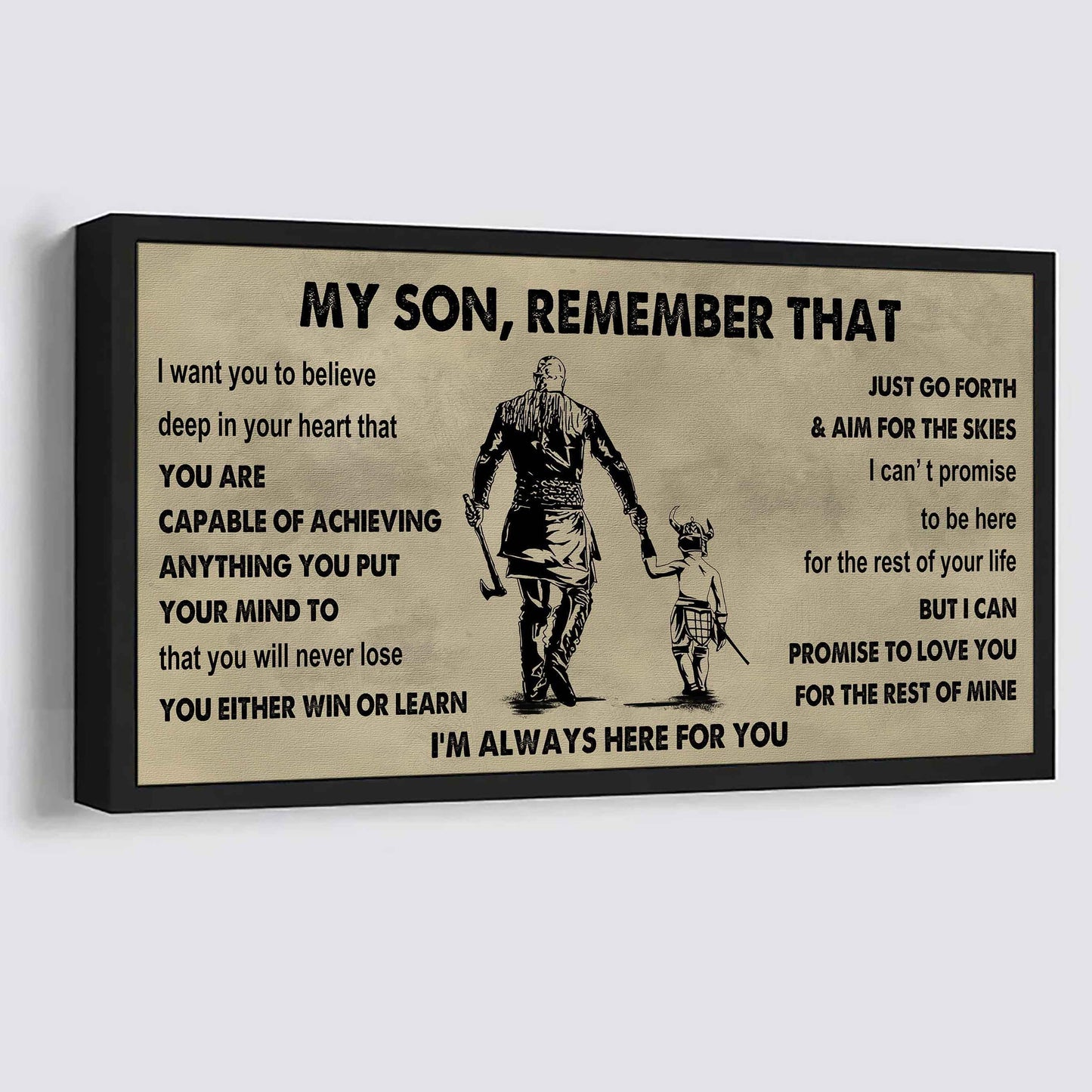 Personalized DRB Poster Canvas - My Son Remember That You Will Never Lose You Either Win Or Learn