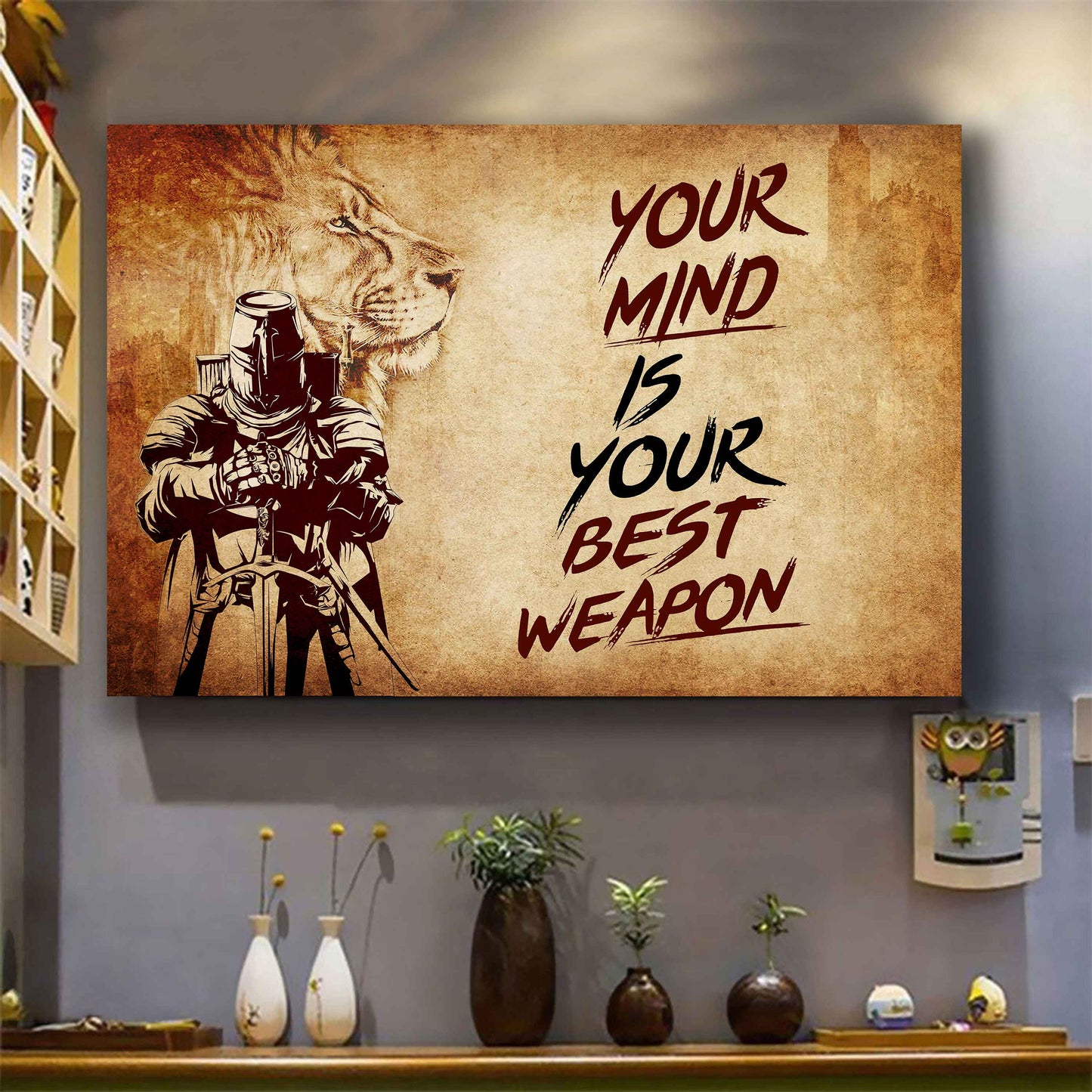 Soldier Poster Canvas Your Mind Is Your Best Weapon Best Gift
