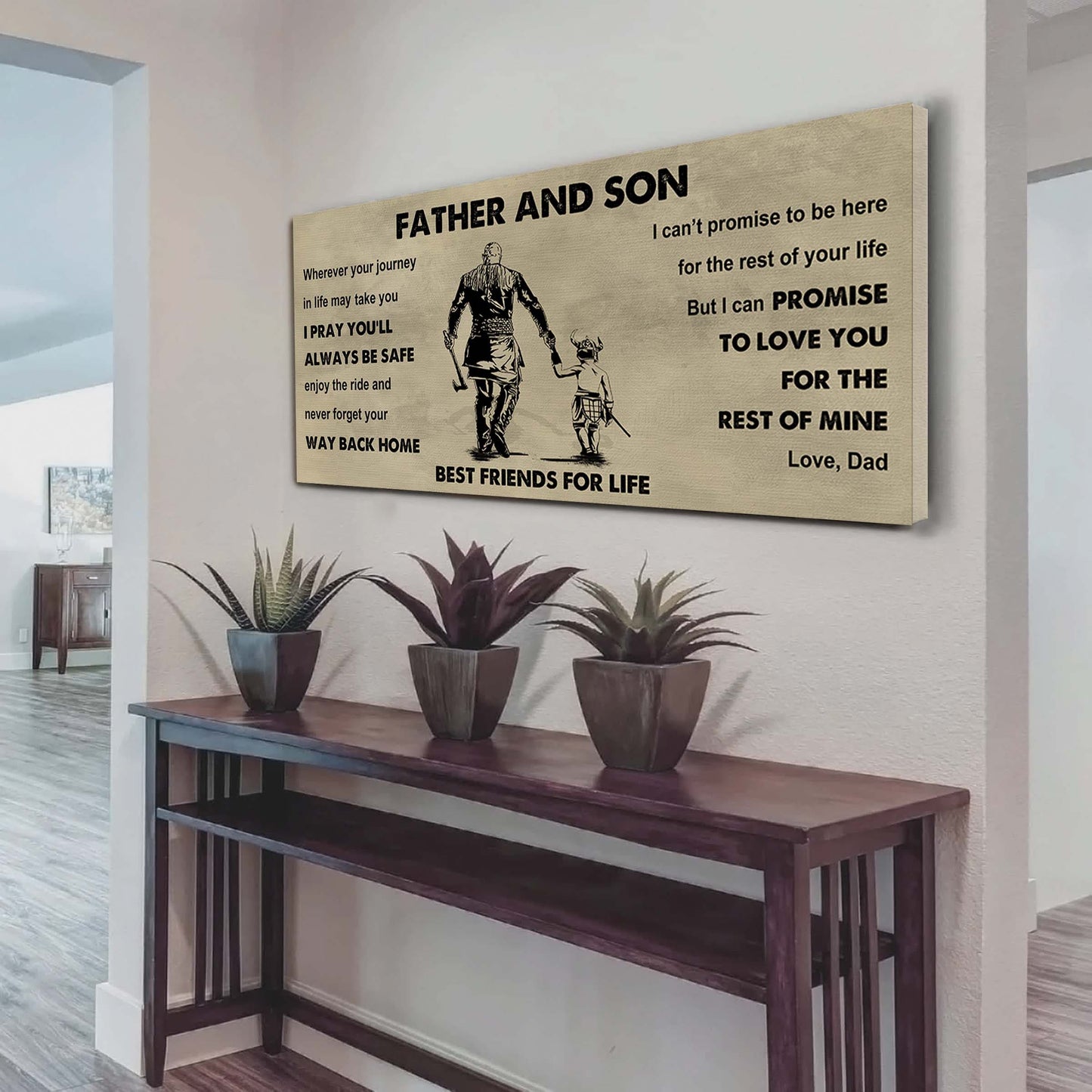 Knight Templar Father And Daughter Best Friends For Life - Ver 2 Never Forget Your Way Back Home Poster Canvas Gift For Son From Father