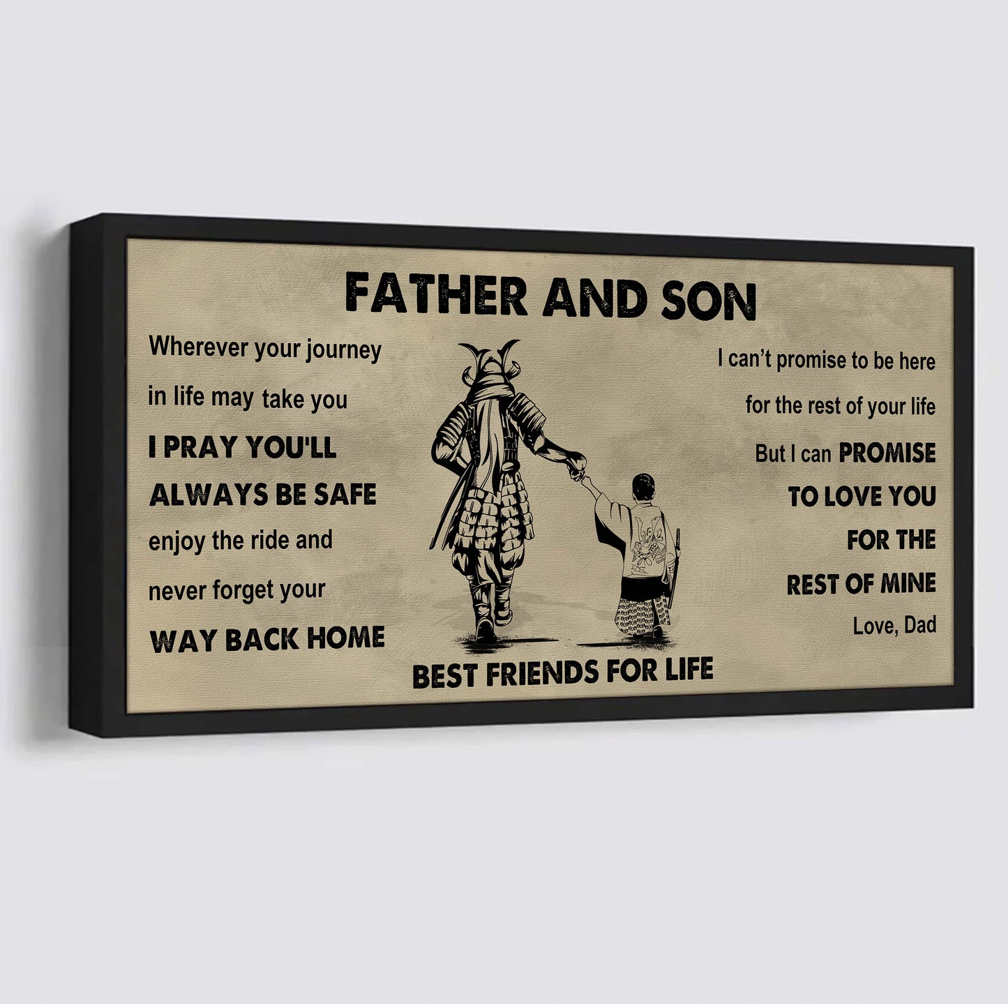 Knight Templar Father And Daughter Best Friends For Life - Ver 2 Never Forget Your Way Back Home Poster Canvas Gift For Son From Father