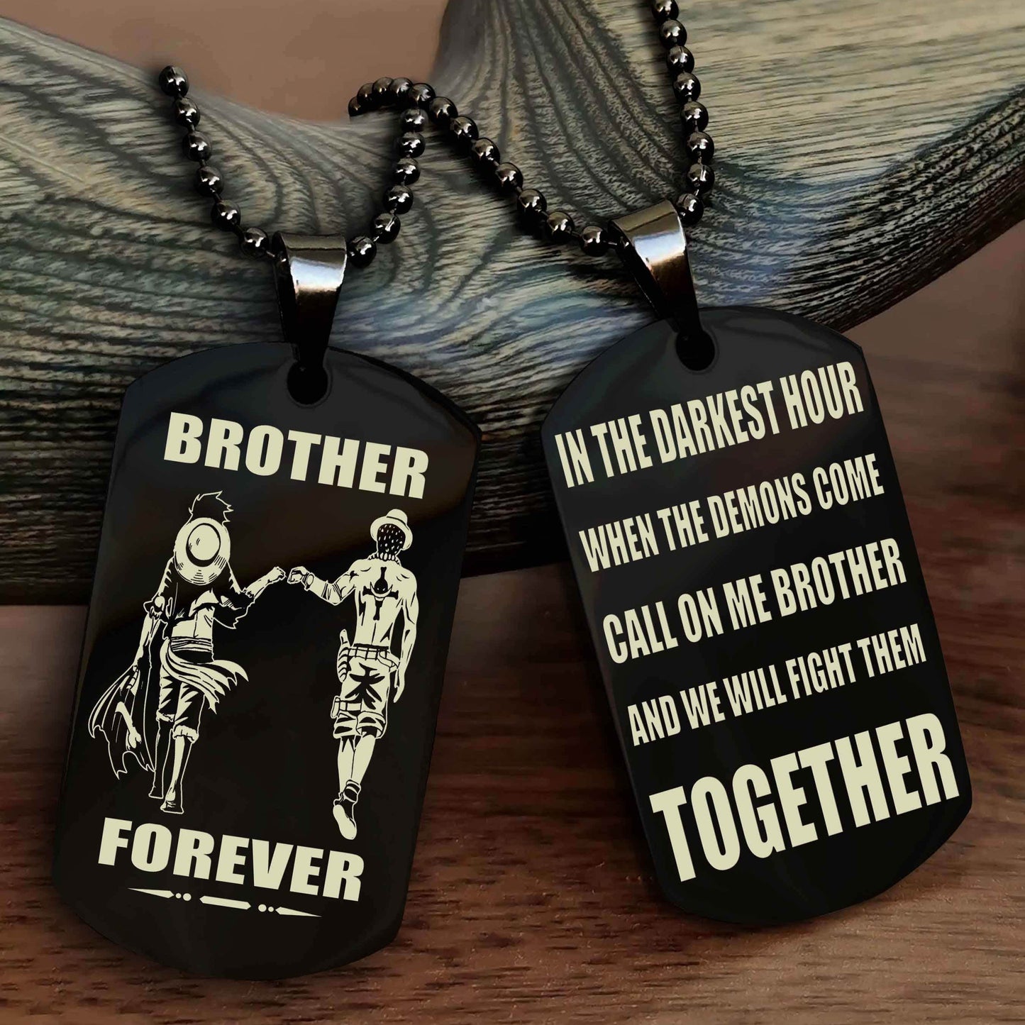 Soldier: Navy-Air Force Personalized Double Sided Dog Tag For My Brother - Call On Me Brother And We Will Fight Them Together Gift For Your Friend