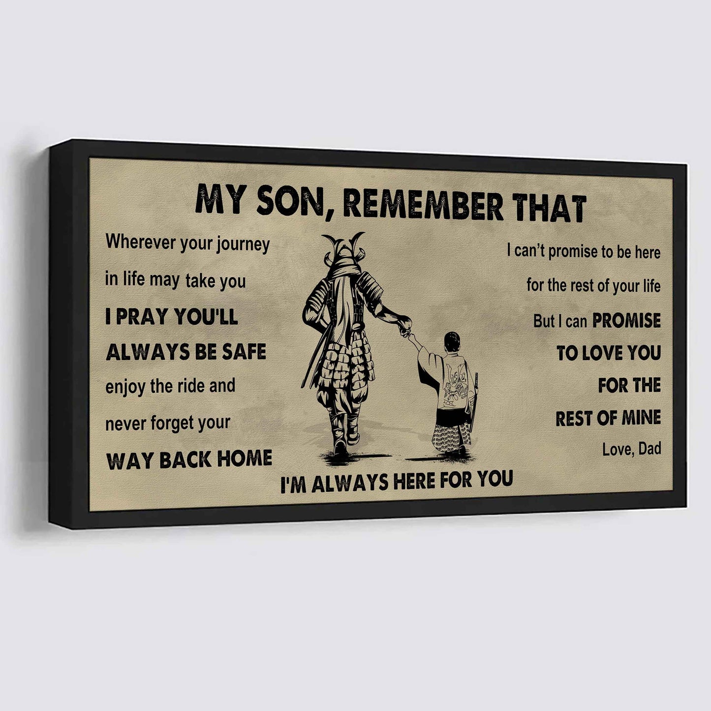 Personalized DRB Poster Canvas - My Son Remember That Never Forget Your Way Back Home