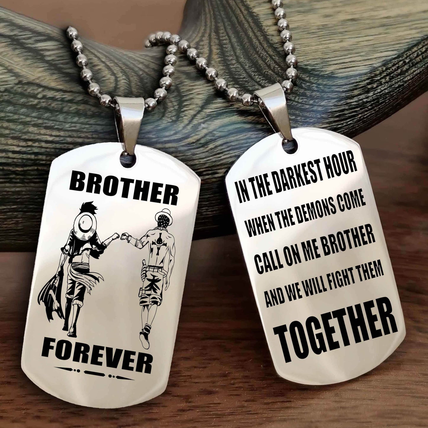Soldier: Navy-Air Force Personalized Double Sided Dog Tag For My Brother - Call On Me Brother And We Will Fight Them Together Gift For Your Friend
