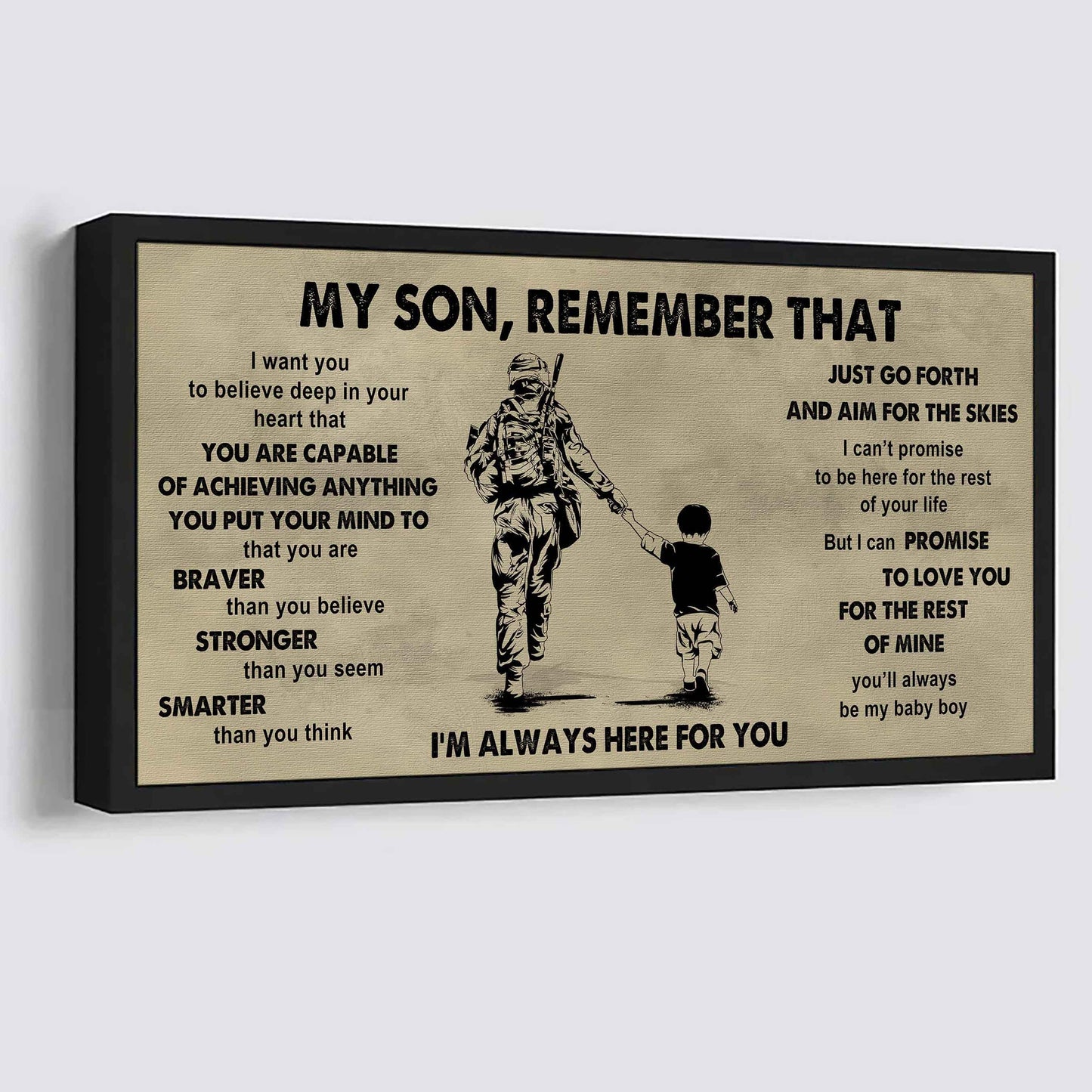 Personalized Sport Poster Canvas - My Son Remember That Just Go Forth And Aim For The Skies