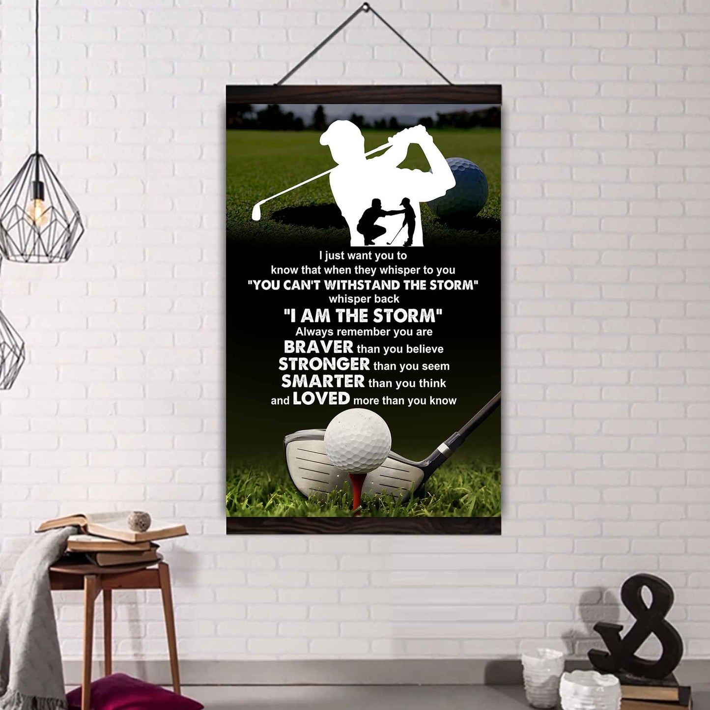 Poster Canvas To My Son Whisper Back I Am The Storm Loved More Than You Know Gift From Dad