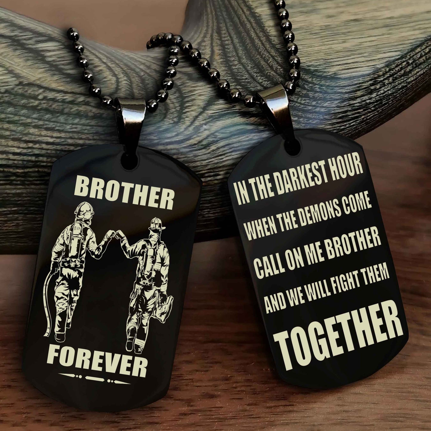 Soldier: Navy-Air Force Personalized Double Sided Dog Tag For My Brother - Call On Me Brother And We Will Fight Them Together Gift For Your Friend