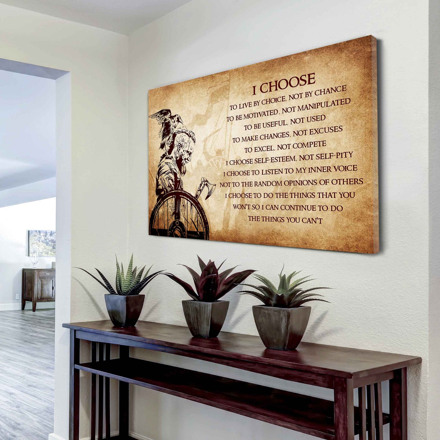 Soldier Poster Canvas I Choose To Live By Choice Best Gift With Motivation Quotes