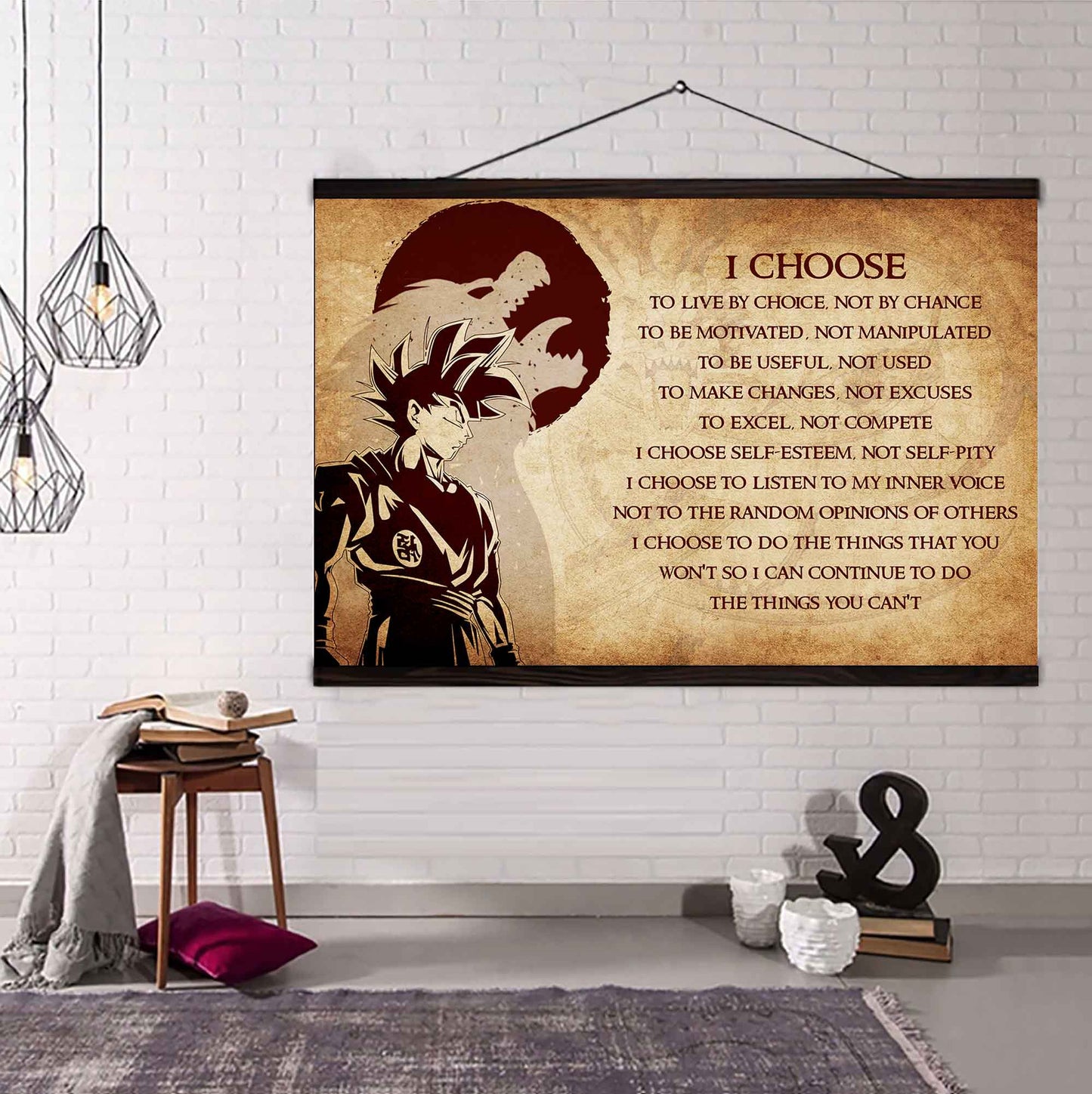 Soldier Poster Canvas I Choose To Live By Choice Best Gift With Motivation Quotes
