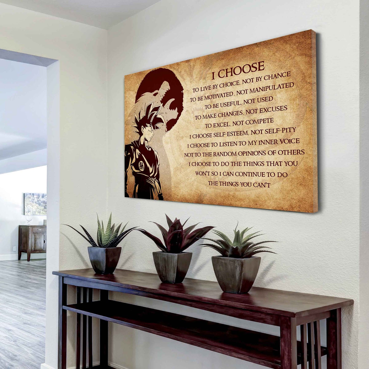 Soldier Poster Canvas I Choose To Live By Choice Best Gift With Motivation Quotes