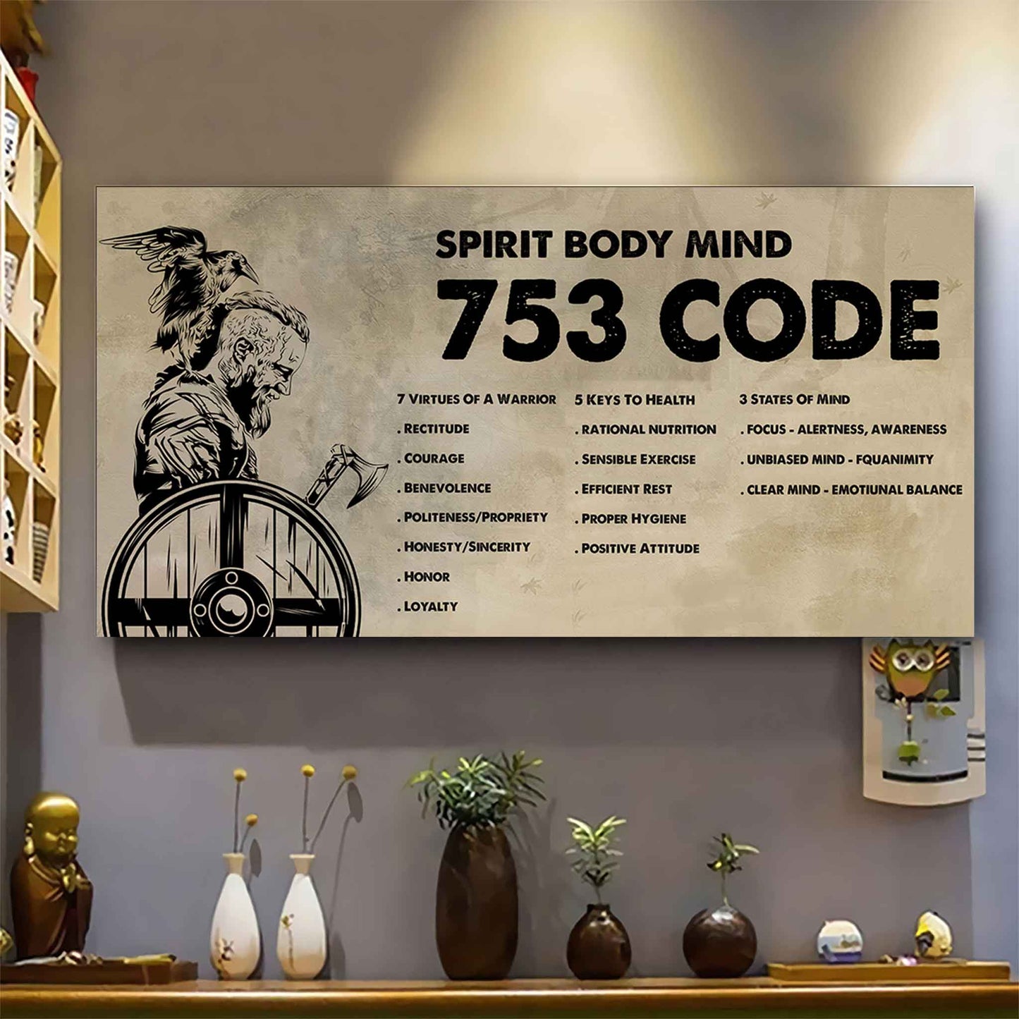 Knight Templar Poster Canvas 7 5 3 Code Motivation Quotes