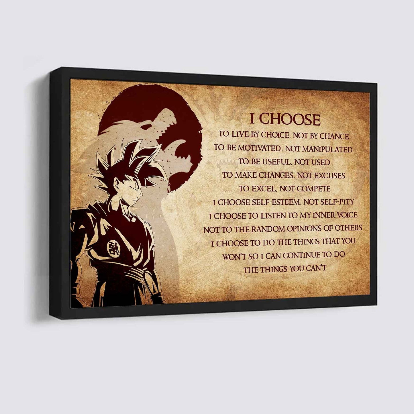 Soldier Poster Canvas I Choose To Live By Choice Best Gift With Motivation Quotes