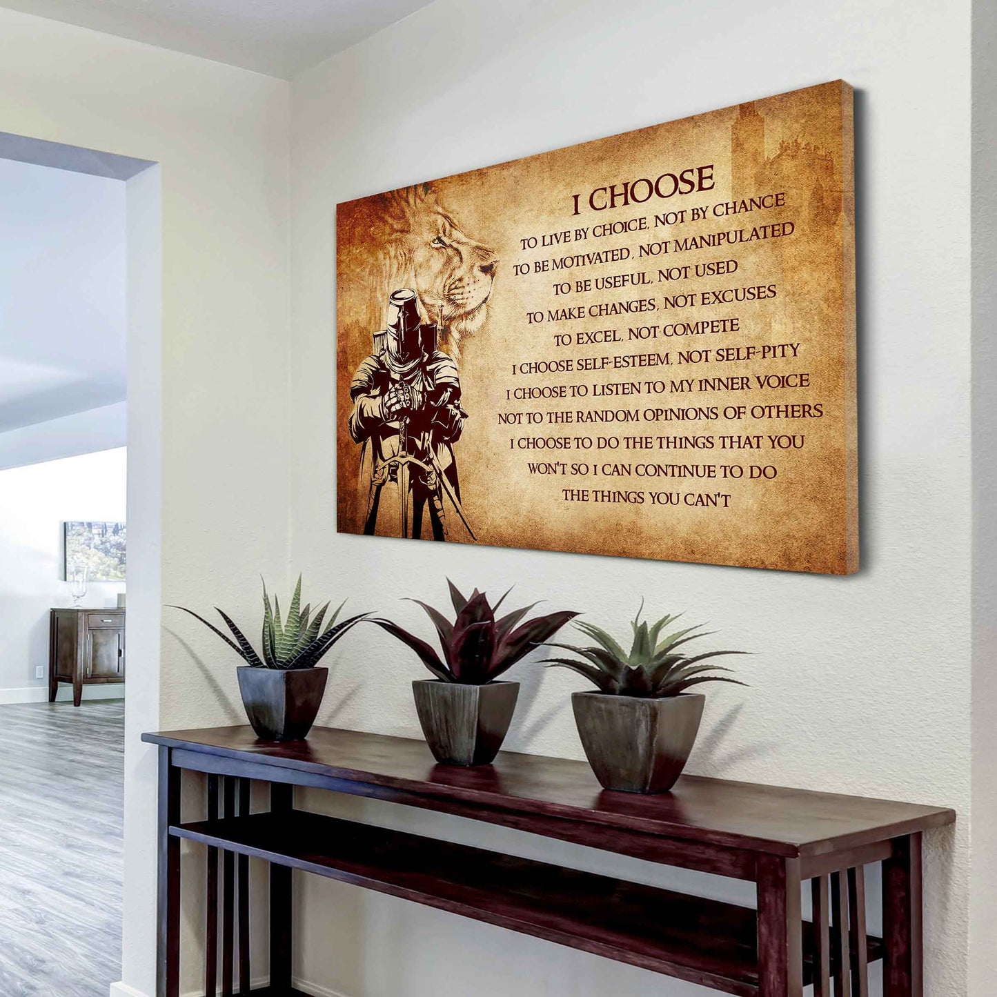 Soldier Poster Canvas I Choose To Live By Choice Best Gift With Motivation Quotes