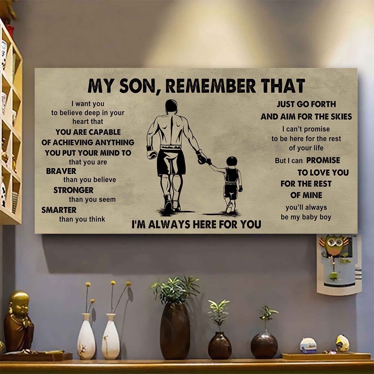 Personalized Sport Poster Canvas - My Son Remember That Just Go Forth And Aim For The Skies