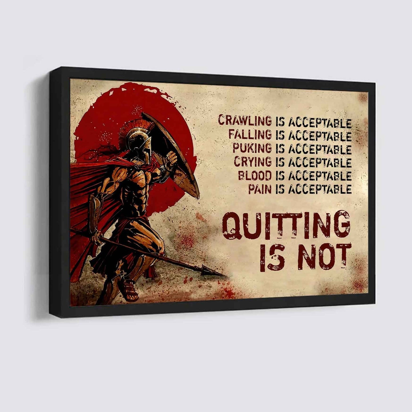 Soldier Poster Canvas Quiting Is Not Best Gifts Motivation Quotes