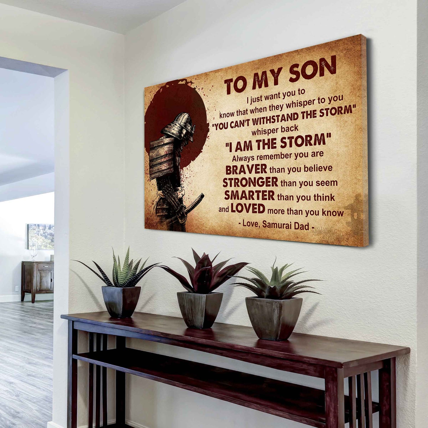 Knight Templar Poster Canvas Whisper Back I'm The Storm From Dad To Son Gift For Your Son