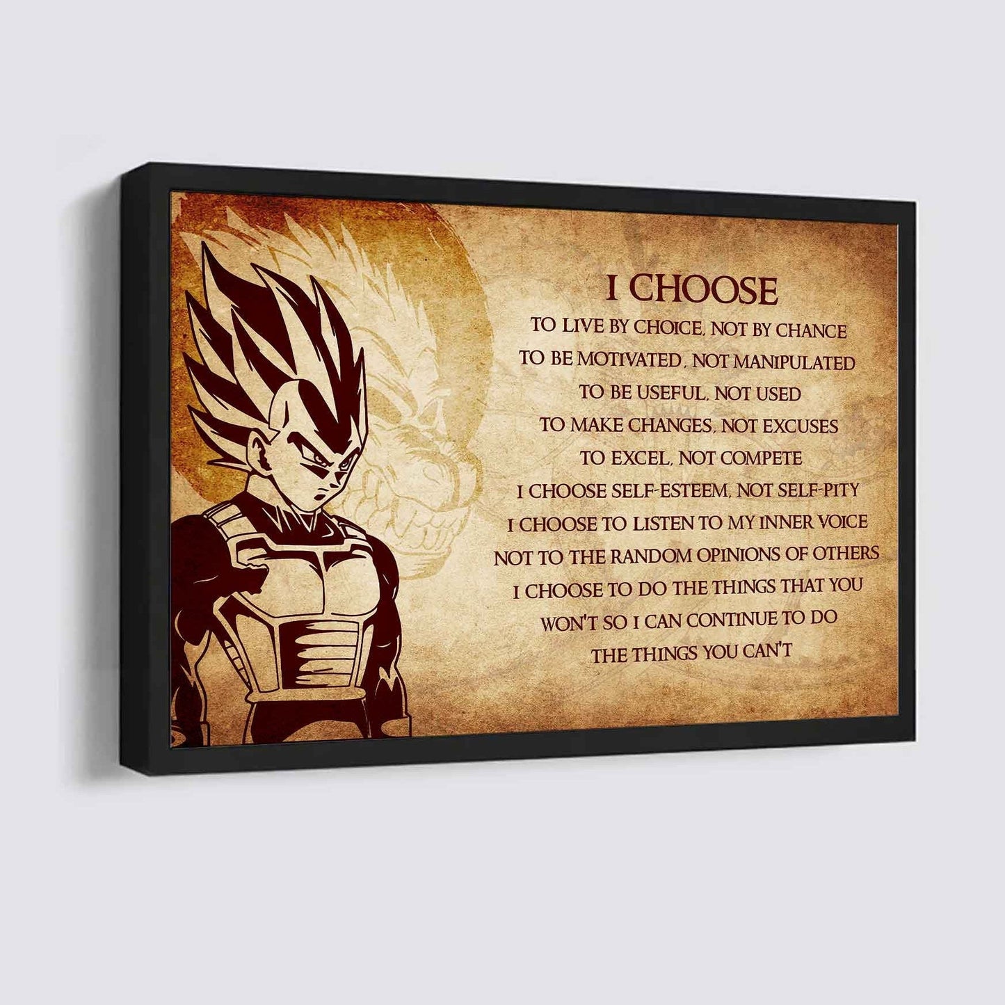 Soldier Poster Canvas I Choose To Live By Choice Best Gift With Motivation Quotes