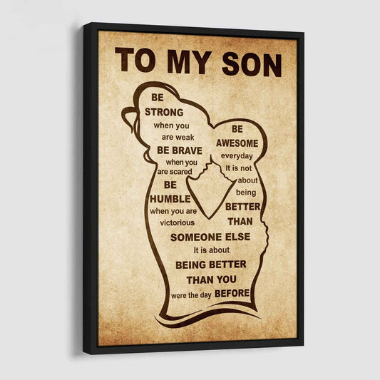 Personalized Family Poster Canvas Mom To My Son Gift From Mom Gift For Your Son With Motivational Message
