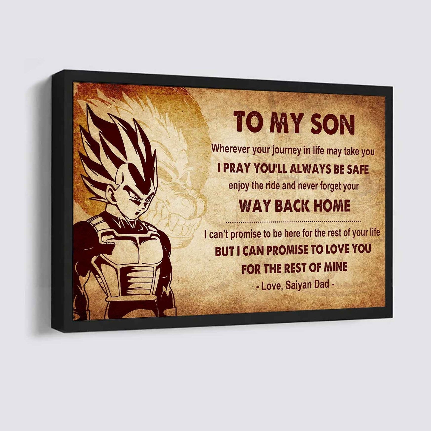 New Version Warrior Poster Canvas Your Way Back Home From Dad To Son Gift For Your Son Motivational Quotes