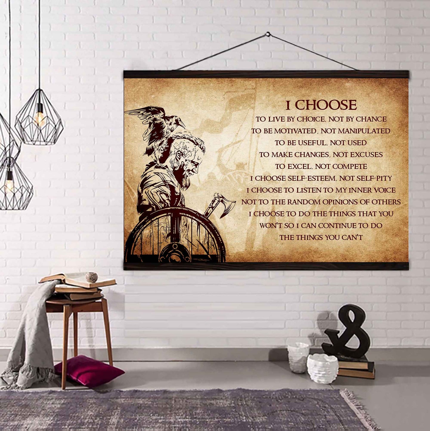 Soldier Poster Canvas I Choose To Live By Choice Best Gift With Motivation Quotes