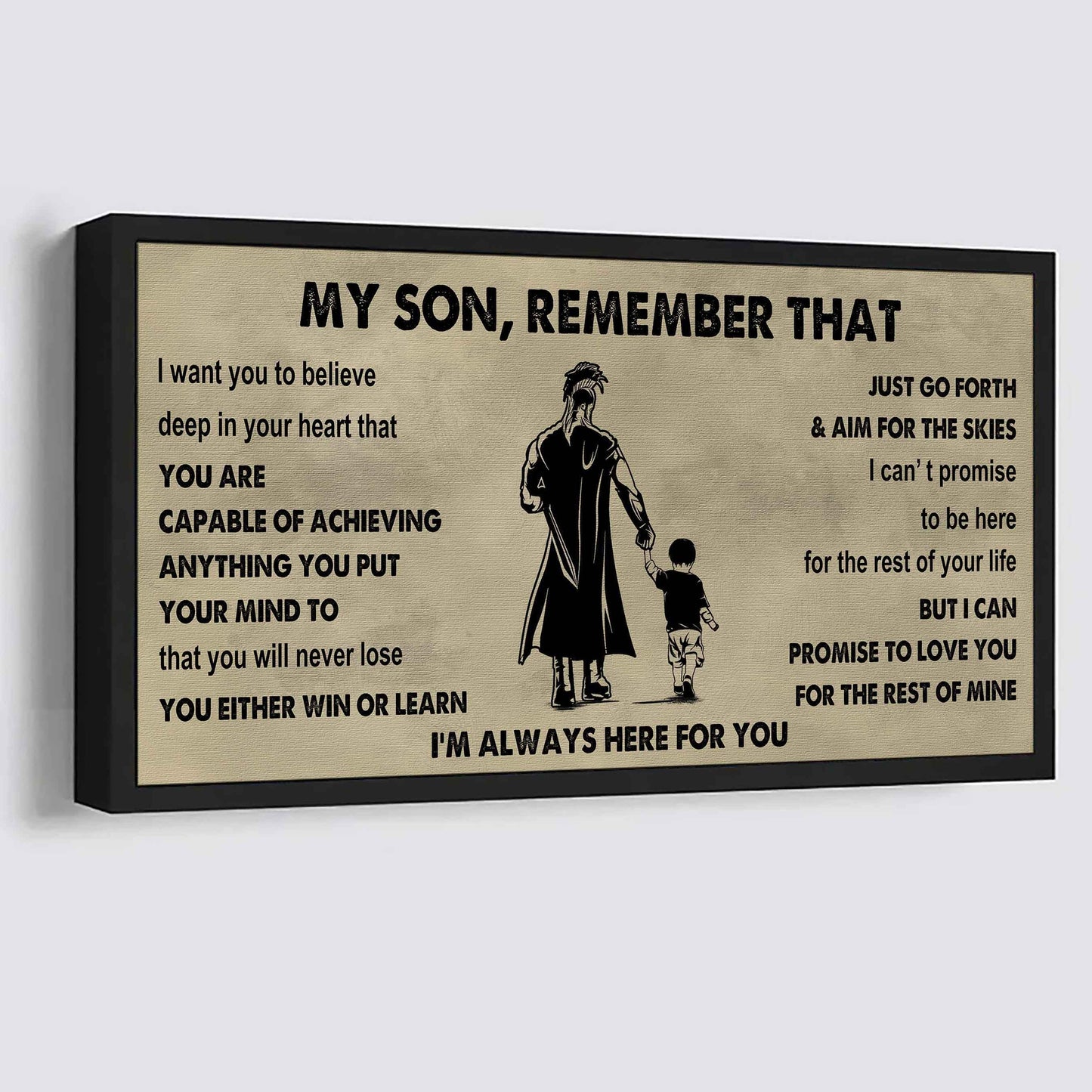 Personalized DRB Poster Canvas - My Son Remember That You Will Never Lose You Either Win Or Learn