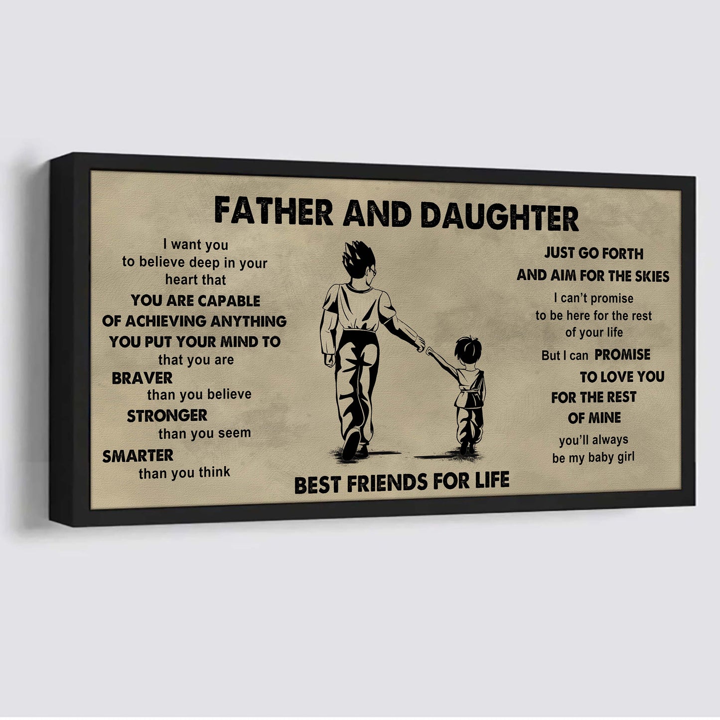 DRB GK Father And Son Best Friends For Life - That You Are Braver Than You Believe Poster Canvas Gift For Son From Father