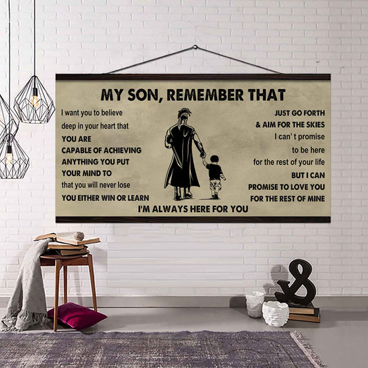 Personalized DRB Poster Canvas - My Son Remember That You Will Never Lose You Either Win Or Learn