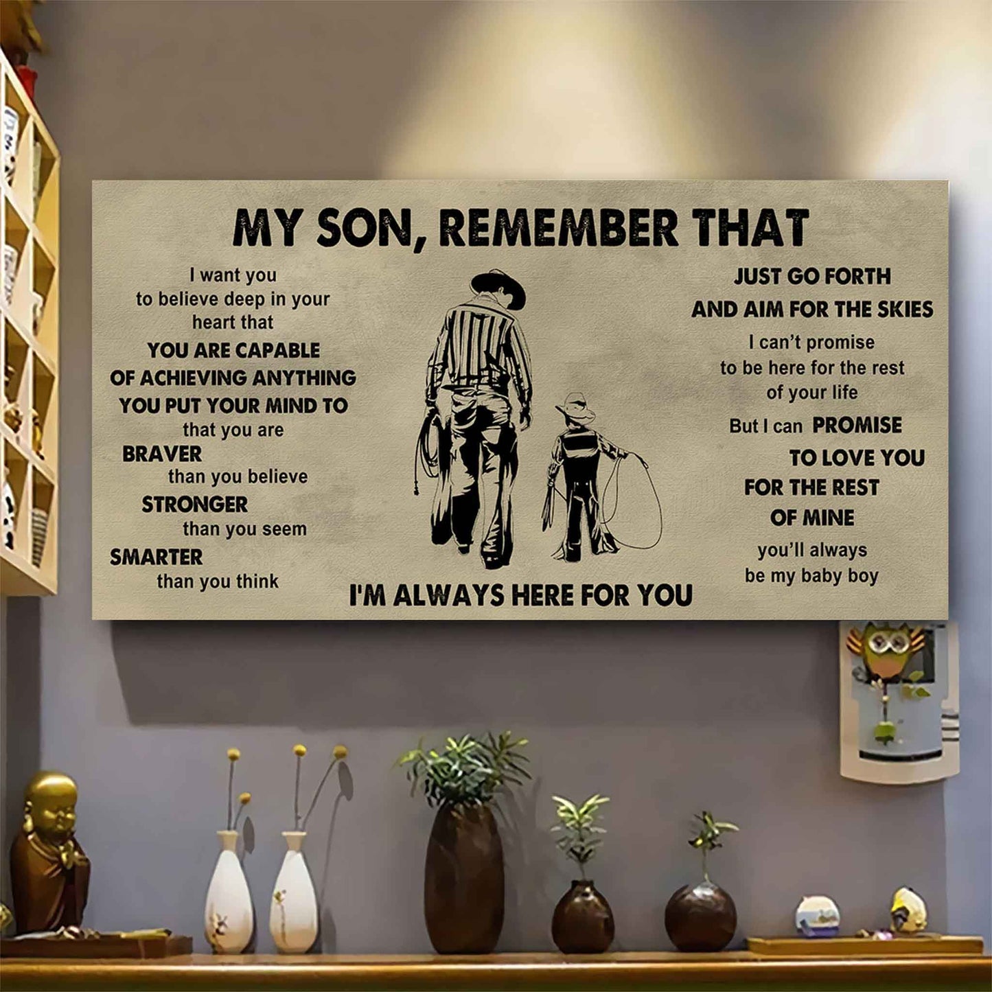 Personalized Sport Poster Canvas - My Son Remember That Just Go Forth And Aim For The Skies