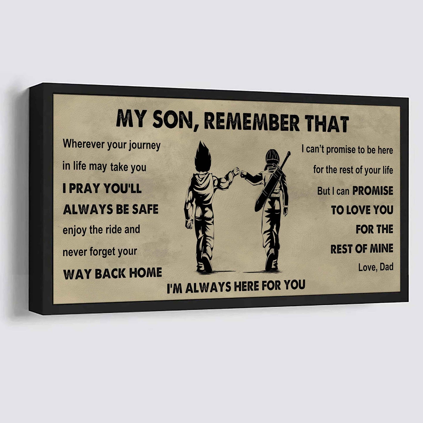 Personalized DRB Poster Canvas - My Son Remember That Never Forget Your Way Back Home