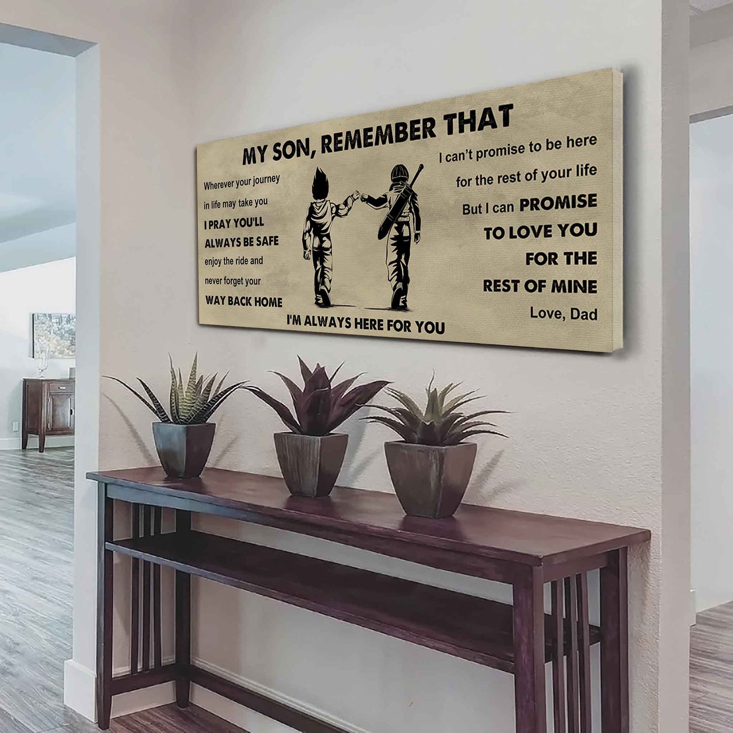 Personalized DRB Poster Canvas - My Son Remember That Never Forget Your Way Back Home