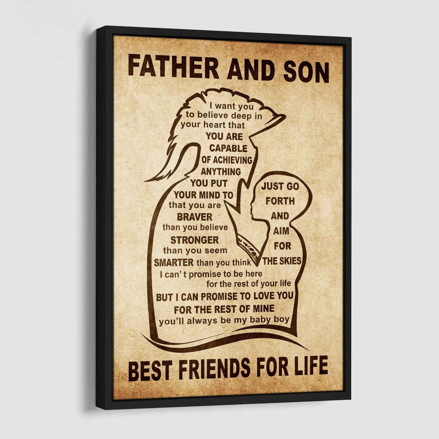 Personalized Family Poster Canvas That You Are Braver Than You Believe To My Son Gift From Dad Gift For Your Son