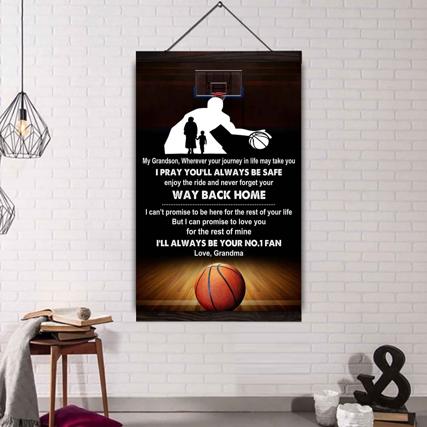 Tennis Poster Canvas Grandma To Grandson - Never Forget Your Way Back Home I Will Always Your No 1 Fan