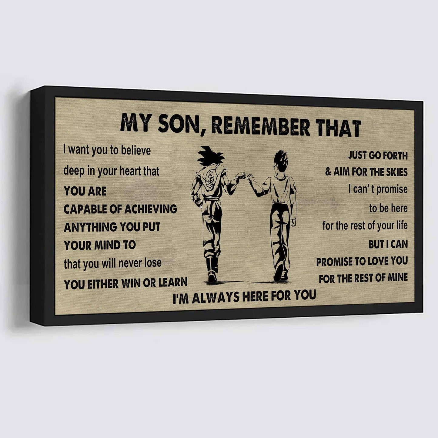 Personalized DRB Poster Canvas - My Son Remember That You Will Never Lose You Either Win Or Learn