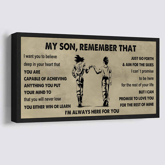 Personalized DRB Poster Canvas - My Son Remember That You Will Never Lose You Either Win Or Learn