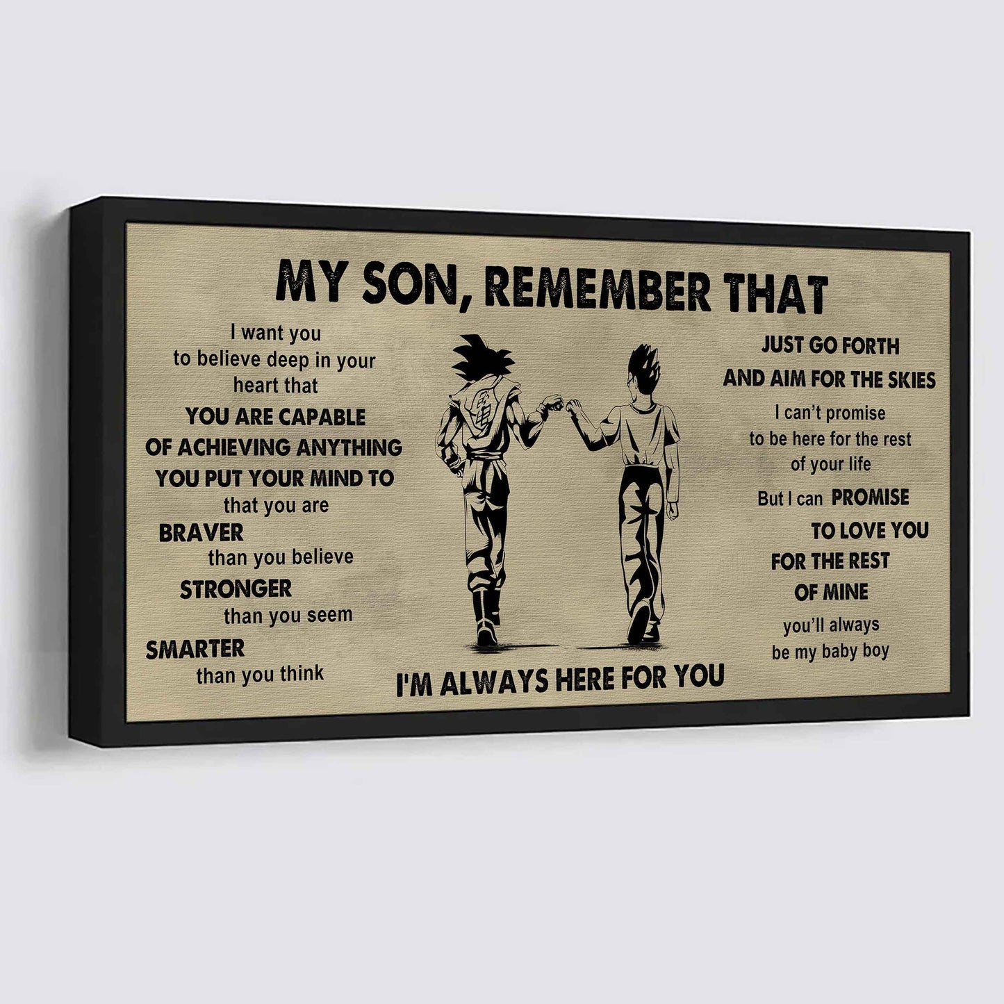 Personalized DRB Poster Canvas - My Son Remember That Just Go Forth And Aim For The Skies